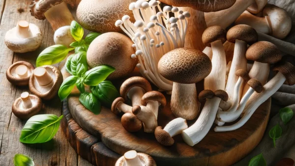 目に良いレシピ・きのこのバジルソテー