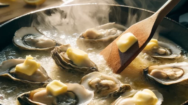 目に良いレシピ・牡蠣のレモンバター焼き