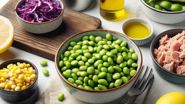 目に良いレシピ・レンジで作るエダマメとツナのサラダ