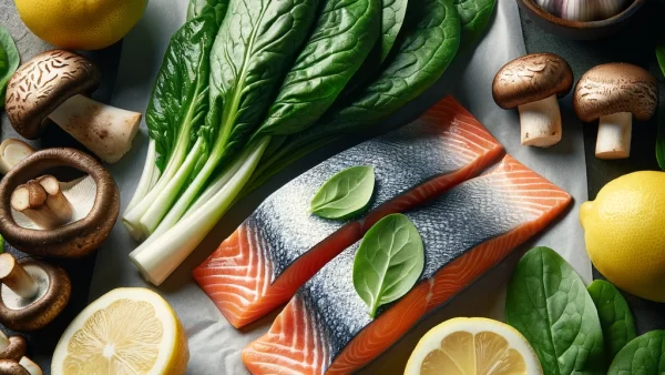 目に良いレシピ・鮭と小松菜のホイル焼き