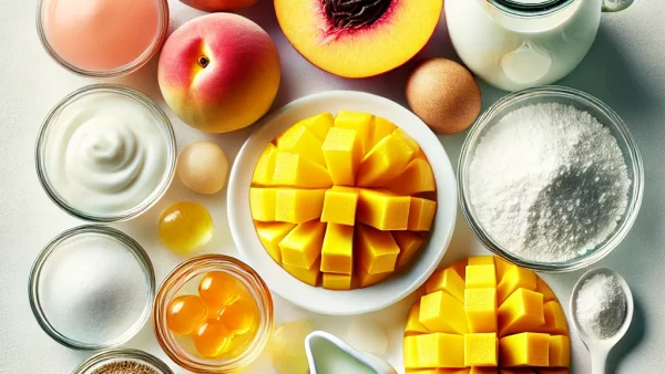目に良いレシピ・桃とマンゴーのババロア